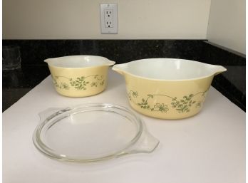 Two Vintage Pyrex Dishes ~ Shenandoah Pattern