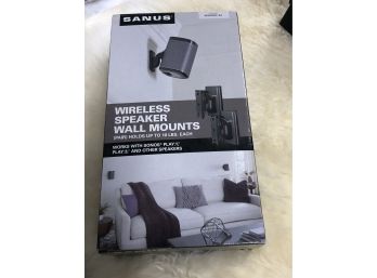 Pair Of Sanus Wireless Speaker Wall Mounts - BLACK