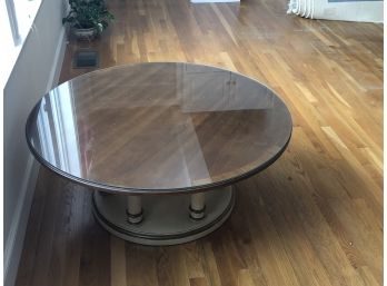 Glass Top Round Coffee Table