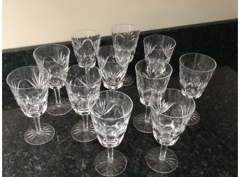 Waterford Crystal Wine Glasses (11) Total  - 7