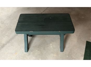 Green Painted Wooden Bench