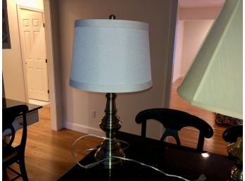 Brass Table Lamp With Linen Shade