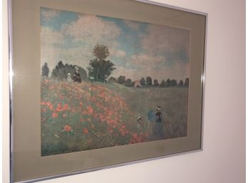 Framed Picture Of Field Of Poppies