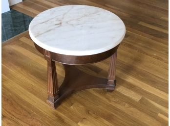 Round Marble Top Side Table