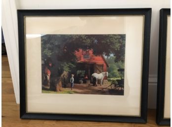 Paul Detlefsen 'Horse & Buggy Days Blacksmith' Framed Print