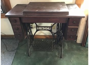 Singer Sewing Machine And Cabinet