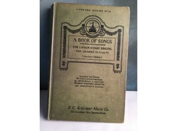 A Book Of Songs For Unison & Part Singing 1924