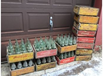 Huge Lot Of Coke Bottles And Crates