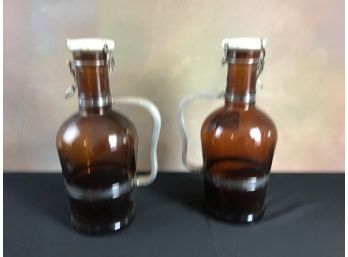 Large Vintage Brown Bottles