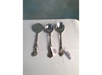 Silver Plate Serving Spoon Lot