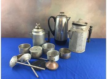 Percolatorsand Parts Lot