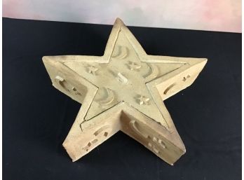 Large Cement Moon Star Box