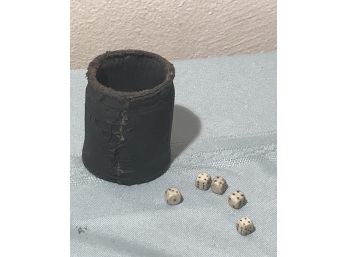 Primitive Dice And Leather Cup