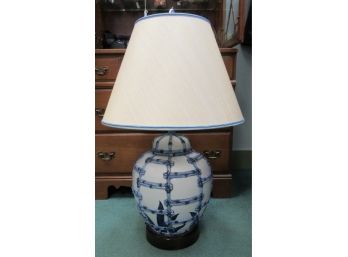 Large Blue And White Ginger Jar Lamp