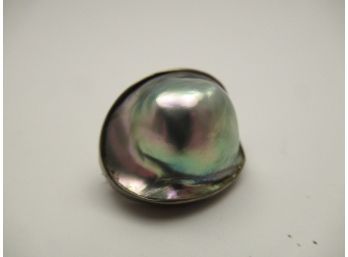 Unique Small Abalone Pin Sterling Silver