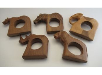 Lot Of Wood Animal Napkin Rings