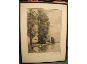 Framed Etching - Signed