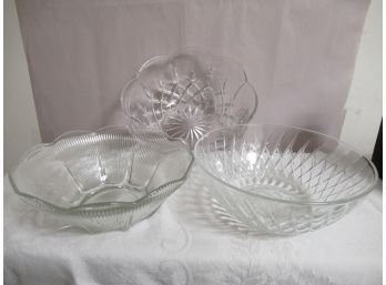 Clear Glass Bowl Lot