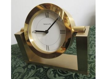 Brass Tiffany Swing Mantel Clock