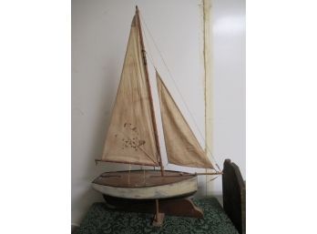 Large Wood Sailboat