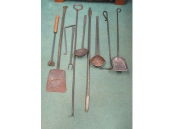 Huge Lot Wrought Iron Tools