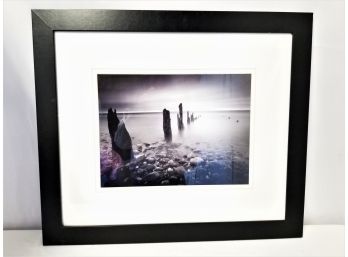 'soft White Pillars' Black & White Framed Photographic Print