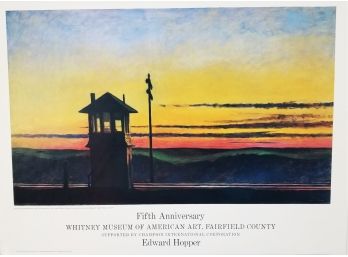 Edward Hopper 'Railroad Sunset' Whitney Museum Fifth Anniversary Poster