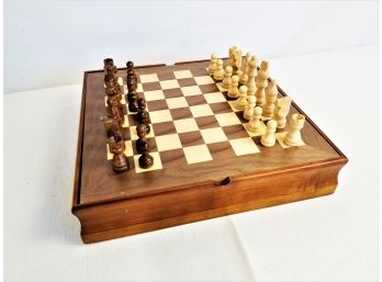 Portable Wooden Backgammon & Chess Set