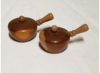 Vintage Teak Salt And Pepper Shakers