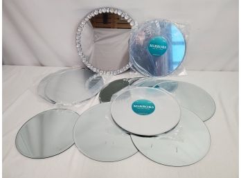 Decorative Round Mirror Tray Assortment