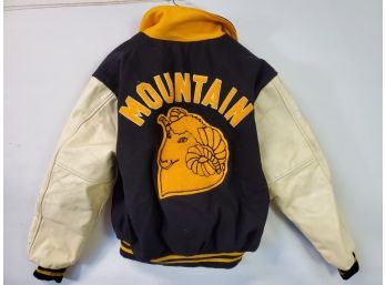 Vintage Hewitt Mfg Co HS College Men's Jacket Mountain Ram Mascot - Size 46