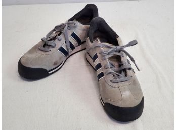 Pair Adidas Samoa Grey & Black Athletic Footwear