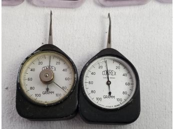 Pair Of Vintage Gramm Correx Swiss Made Haag Streit Bern Gauges