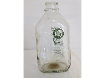 Vintage Vermont Country Milk Half Gallon Glass Bottle