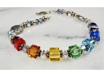 Multi Color  Sterling Silver Bracelet