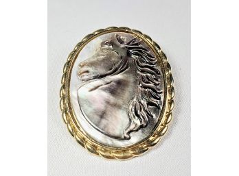 Vintage Iridescent Horse Pin / Pendant