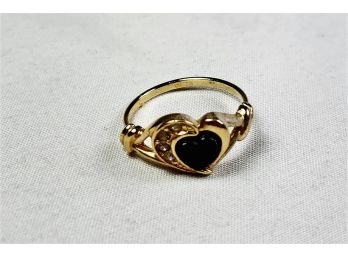 Vintage Stone  Heart Ring