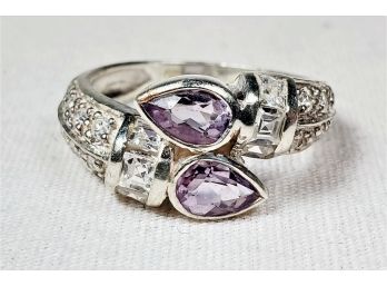 Sterling Silver Purple Stone Ring