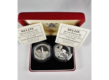 1993 Belize 50 Year Anniversary Sterling Silver  World War 2 Coin Set