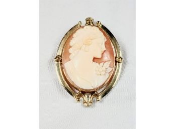 10k Cameo Vintage Pin Or Pendant