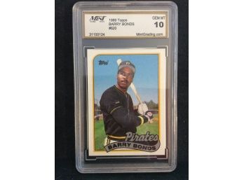 1989 Topps Barry Bonds Grade 10 Card #620