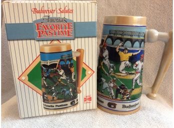 Budweiser America's Favorite Pastime Beer Stein With COA