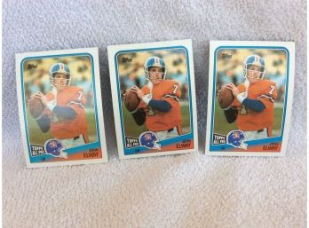 Lot Of 3 1988 Topps John Elway Cards #23