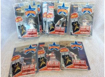 Lot Of 6 1986 Donruss ML Baseball All Stars Pop Up Puzzle And Cards Sealed Packs