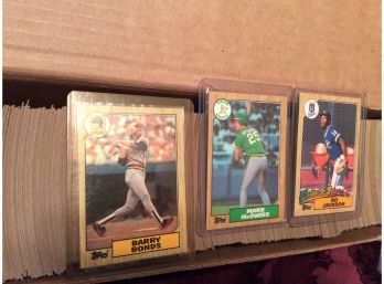 1987 Topps Baseball Card Complete Set With Bonds McGwire And Jackson Rookies