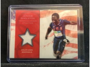 2012 Topps US Olympic Team Jerome Singleton Athlete Worn Relic Card