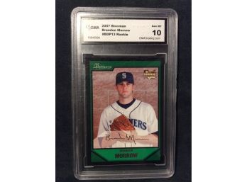 2007 Bowman Brandon Morrow Graded 10 Gem Mint Rookie Card