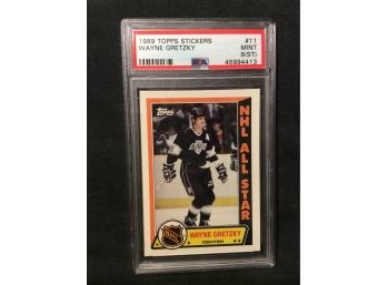 1989 Topps Stickers Wayne Gretzky PSA Graded 9 Hockey Card