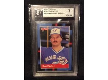 1988 Donruss David Wells 2001 Anniversary Beckett Graded 7 Card