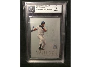 1999 Skybox Molten Metal Fusion Bernie Williams Beckett Graded 8 Baseball Card